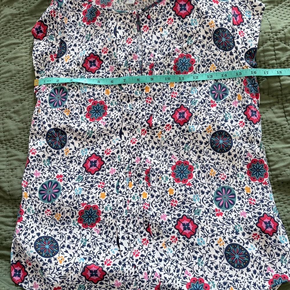 BODEN Floral Split Neck Cap Sleeve Blouse Top US 6 UK 10 - Picture 5 of 7